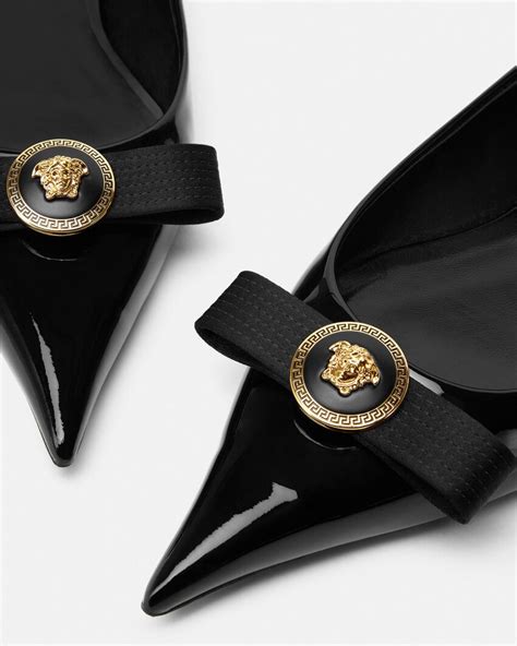 versace gianni ribbon flats.